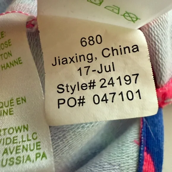 Lilly Pulitzer Justina Tunic Luminescent Print UPF 50+ Stretch Terry Large - Picture 7 of 7